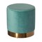 Modern Round Velvet Fabric Standard Ottoman Stool with Gold Base